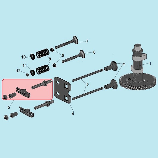 Распредвал и клапана Champion LM4630 до 2019г.